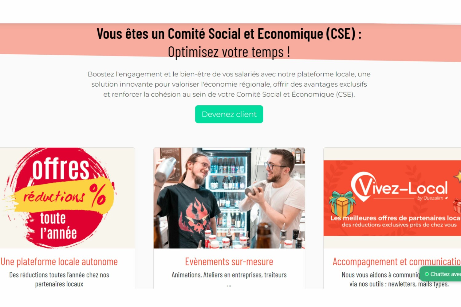 Vivez Local by Quezalim : La plateforme incontournable pour les CSE en quête de valeurs locales.